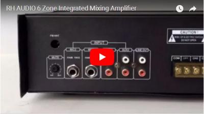 RH AUDIO 6 Zone Integrated Mixing Amplifier