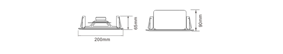 RH-AUDIO Ceiling Mount Speaker RH-T21 Size